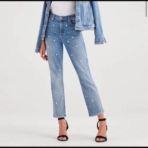 🌈Luxe vintage 7 For All Mankind 'Edie' - Embellished pearl button - NWT 🌈